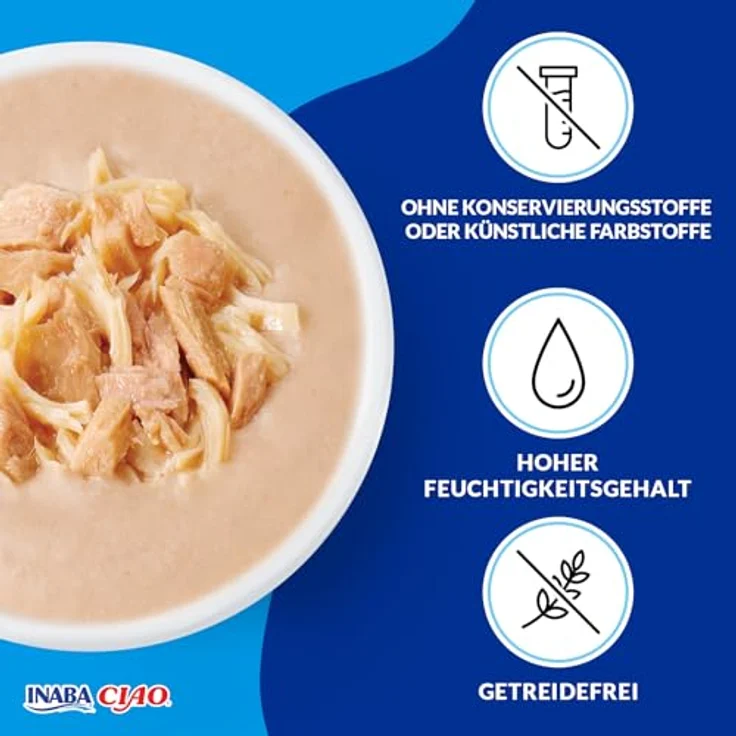 INABA Ciao Stew Katzenfutter, Nassfutter kalorienarm mit 32% Hühnerfleisch, getreidefrei, zuckerfrei, 40 g (1er Pack) – Bild 4