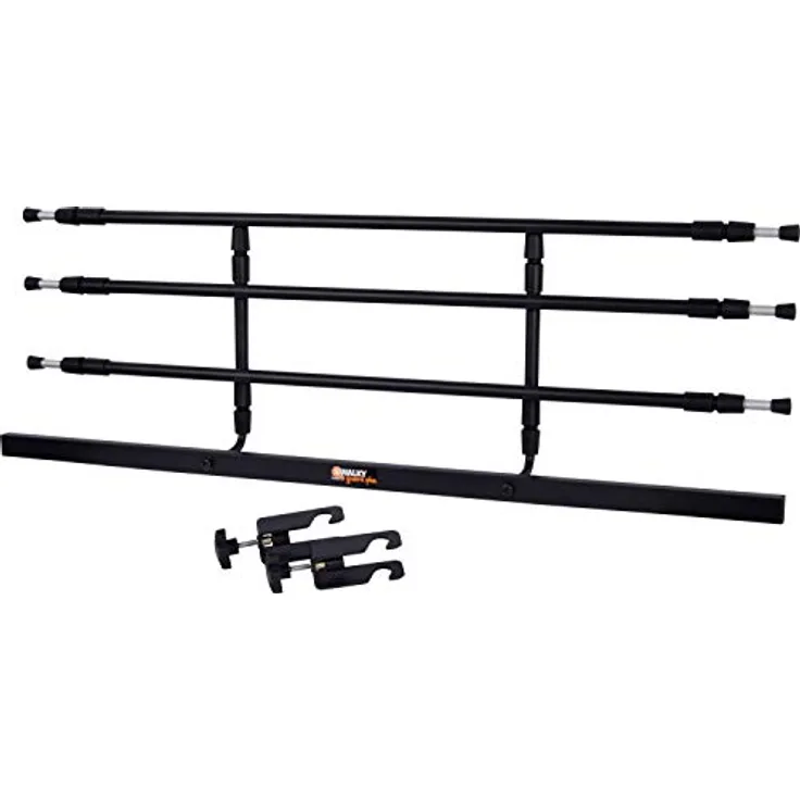 dobar® 62201 Walky Guard Plus, Kofferraum Hundegitter mit stabilem Edelstahl, höhen- und breitenverstellbar (29-45 cm x 85-152 cm), Schwarz