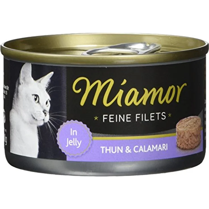 Miamor Feine Filets Thun & Calamari, Katzen-Nassfutter ohne Leber und Innereien, 24x100g – Bild 1