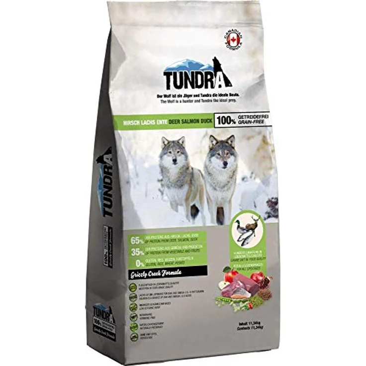 Tundra Dog Trockenfutter mit Hirsch, Ente und Lachs, 3,18kg für ausgewachsene Hunde, artgerechte Ernährung – Bild 1
