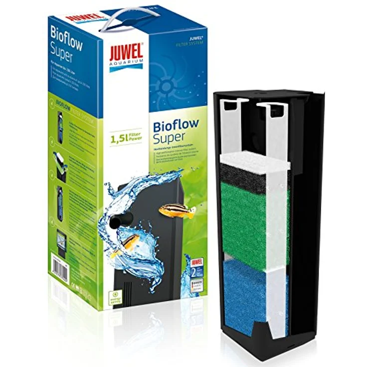 Juwel Aquarium Bioflow Super Innenfiltersystem, für Aquarien ab 40 cm Höhe bis 150 Liter, mit hervorragender Filterung und Eccoflow 300 Pumpe – Bild 2