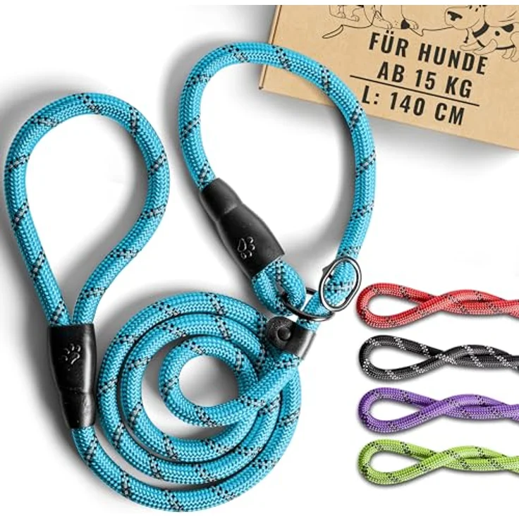 rootsnoot Retrieverleine Moxonleine, 140 cm lang, 1,2 cm stark, für große Hunde ab 15 kg, strapazierfähig und langlebig – Bild 1