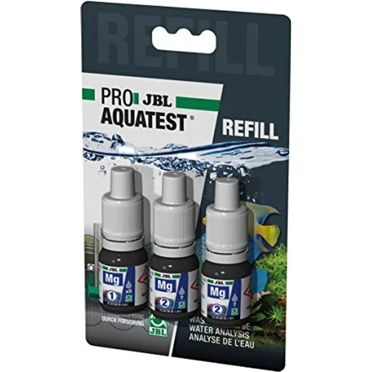 JBL Wassertest-Nachfüller ProAquaTest Mg, 3 Stück für Meerwasser-Aquarien zur Magnesium-Düngekontrolle – Bild 1