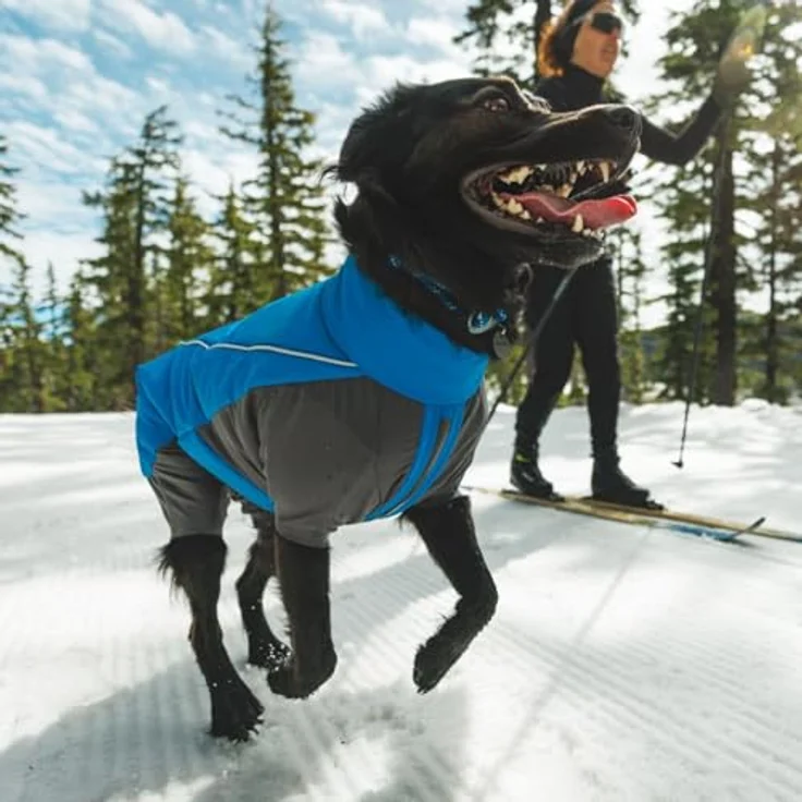 Ruffwear Vert Coverall Hundemantel, vollständige Abdeckung, schützt vor Regen und Wind, Blue Pool, Größe L (56-71 cm) – Bild 6