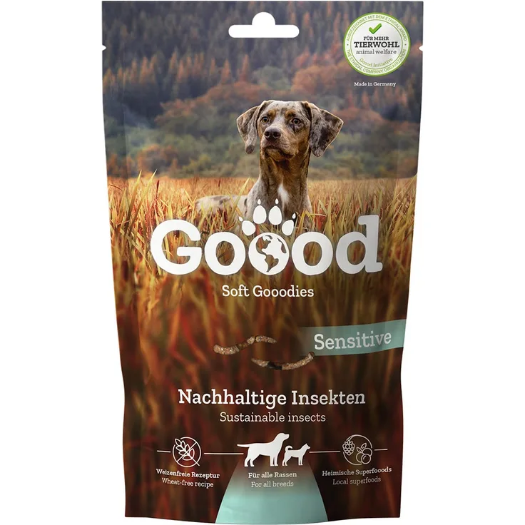 Goood Soft Gooodies Sensitive, Nachhaltiger Insekten-Hundesnack, 100g, weich und leicht bekömmlich