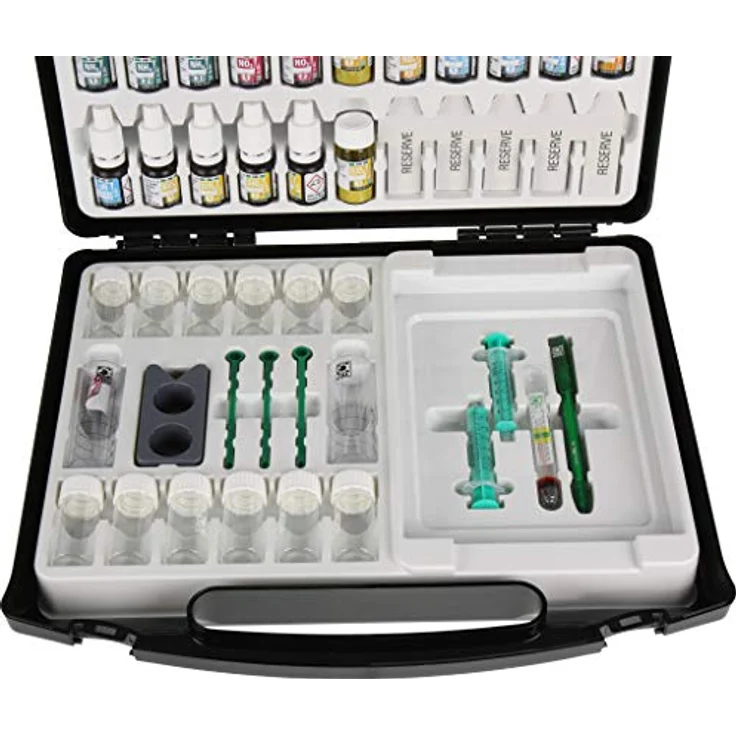 JBL Wassertest-Koffer ProAquaTest Lab Marin, mit 11 Tests für Meerwasser-Aquarien, inklusive umfangreichem Zubehör und kindersicheren Reagenzflaschen – Bild 5