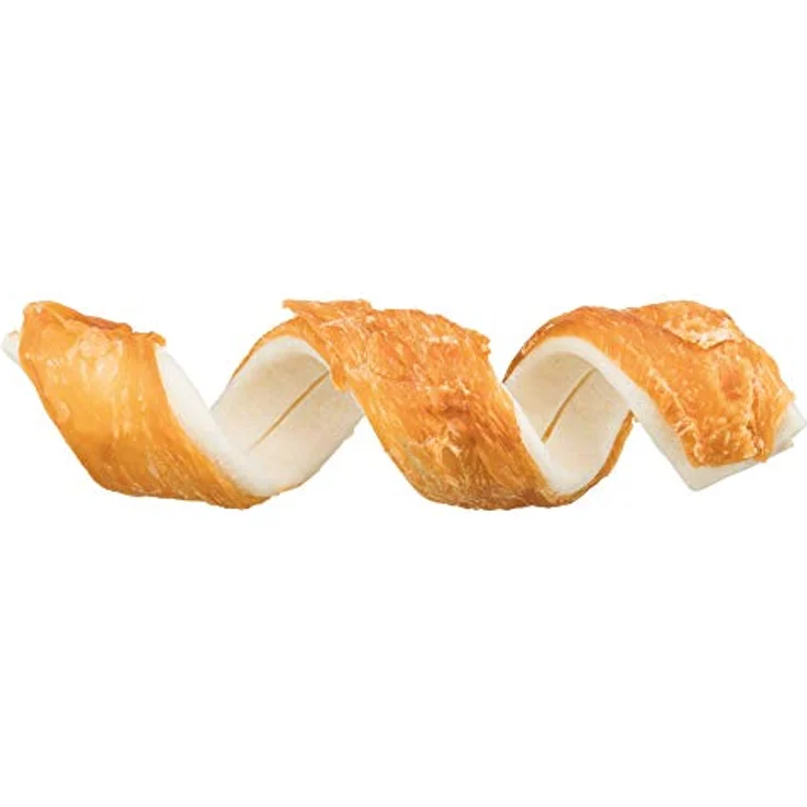 TRIXIE Denta Fun Curls mit Hühnerbrust, Zahnpflege Hundesnack, 110 g (3 Stück), 15 cm, glutenfrei und ohne zugesetzten Zucker – Bild 1