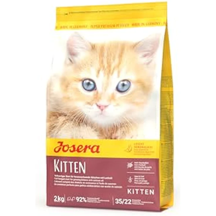 JOSERA Kitten Trockenfutter, 2 kg, glutenfrei, mit Lachs & Geflügel, für heranwachsende Katzen und Katzen-Mütter, leicht verdaulich, made in Germany – Bild 1