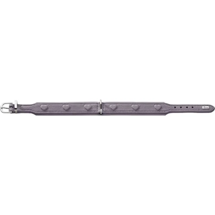 HUNTER Hundehalsband SOHO X Love, hellblau, Rindsleder, weich & gepolstert, für kleine Hunde & Welpen, Größe 37, Made in Germany – Bild 3
