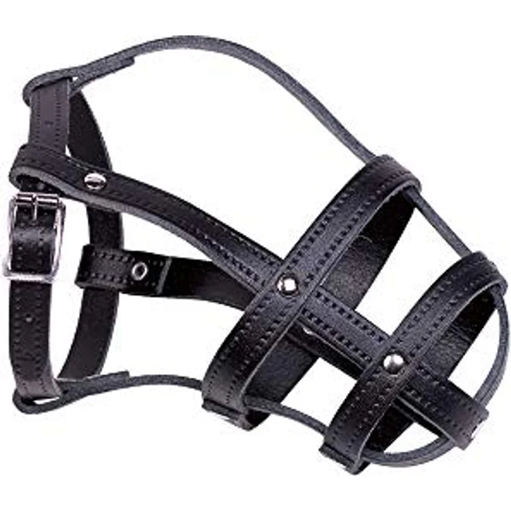 Nobby Leder Maulkorb schwarz; Größe 4; 29/37 cm – Bild 2