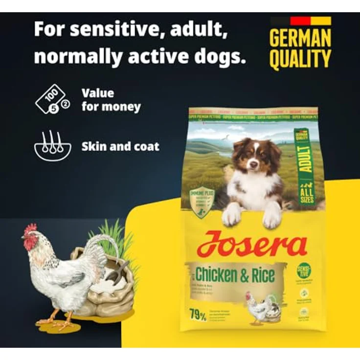 Josera All Sizes Adult, Trockenfutter für Hunde mit Huhn und Reis, 12,5 kg – Bild 3