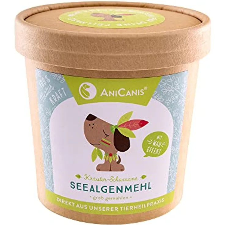 AniCanis Seealgenmehl für Hunde & Katzen - Jodreiche Braunalgen, unterstützend für Haut, Fell, Mundgesundheit und Schilddrüse - 200g Barf-Zusatz, 100% vegan