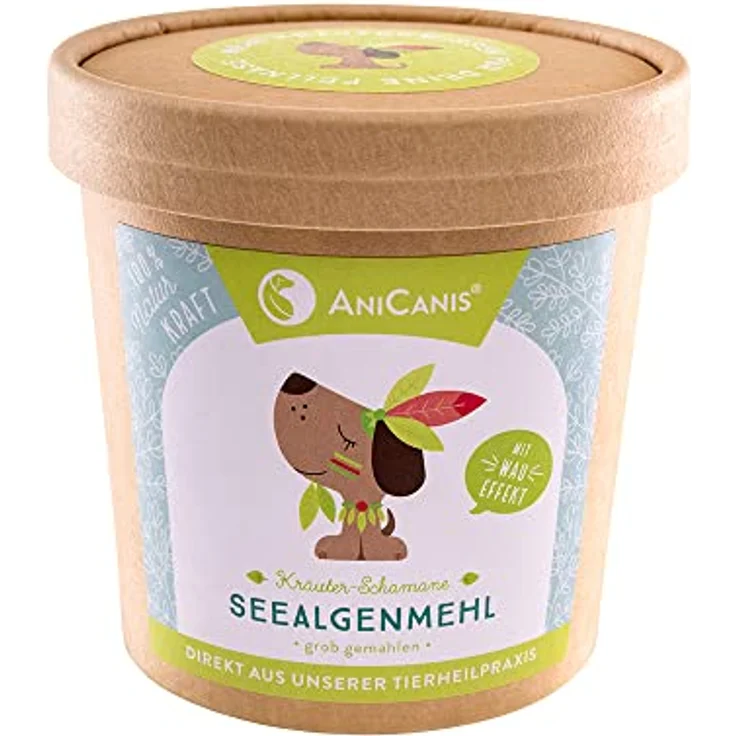 AniCanis Seealgenmehl für Hunde & Katzen - Jodreiche Braunalgen, unterstützend für Haut, Fell, Mundgesundheit und Schilddrüse - 200g Barf-Zusatz, 100% vegan – Bild 1