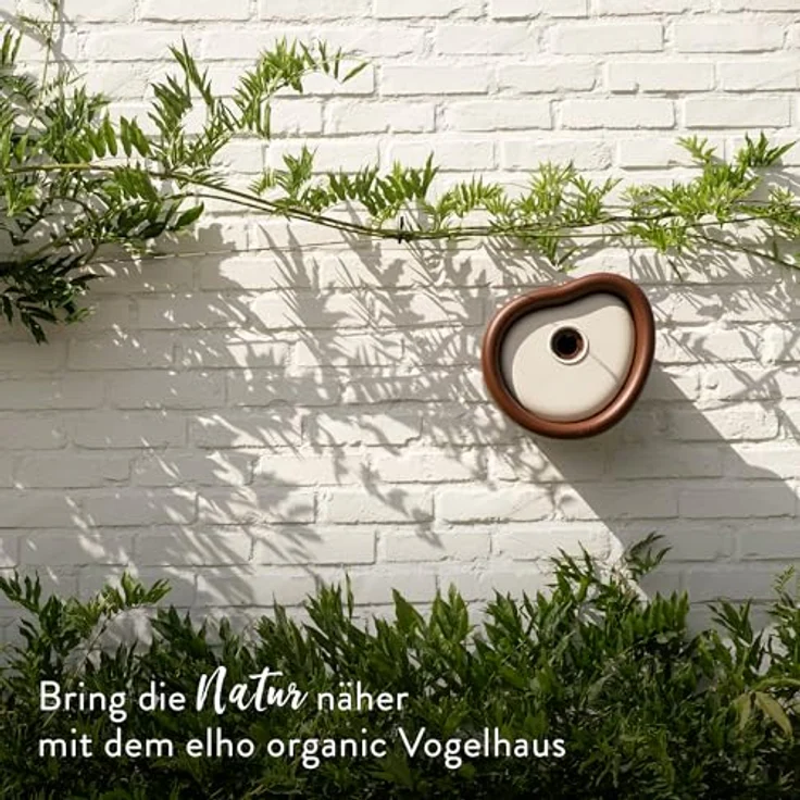 elho Organic Bird House 25cm, Vogelhaus für über 11 Arten aus 100% recyceltem Plastik, L27.4 x B16.8 x H25.4 cm, Braun/Kastanien Braun – Bild 2