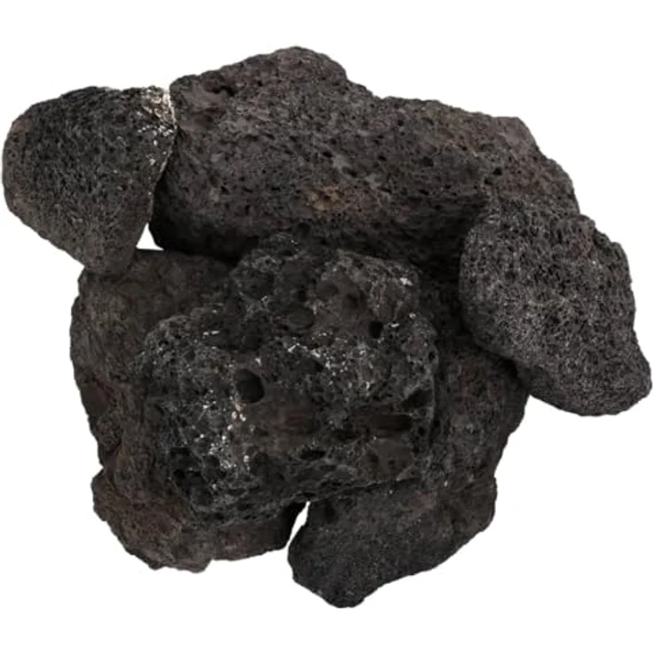 vidaXL Aquariendeko Lavagranulat, 25 kg schwarzes Vulkangestein, 10-30 cm, biologischer Filter für Aquarien – Bild 4