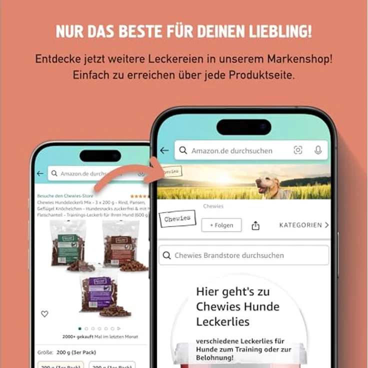 Chewies Monoprotein Trainingshappen für Hunde, getreidefreier Snack mit Pferdefleisch, 300 g, hochverdaulich und ohne Zusatzstoffe – Bild 9