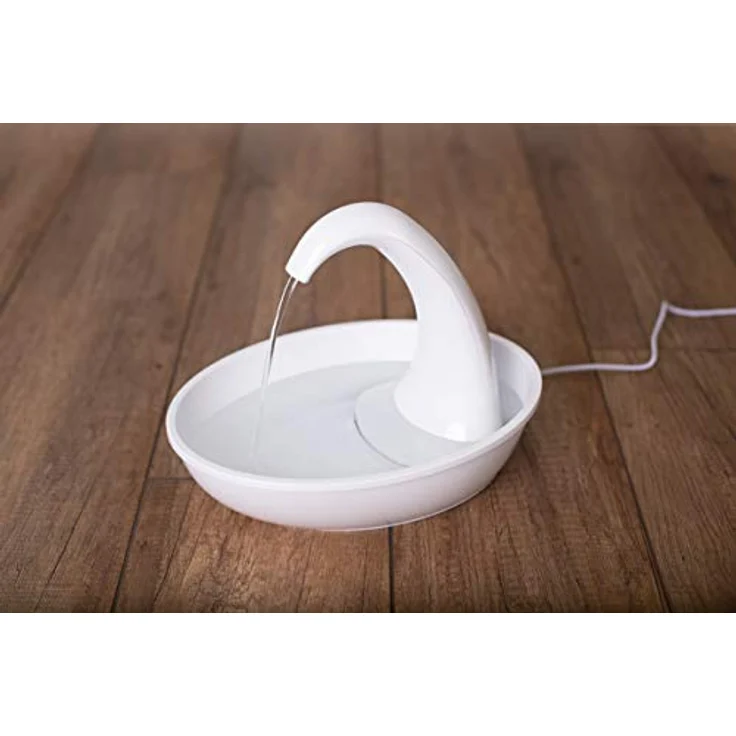 Pioneer Pet Swan Fountain, Katzentrinkbrunnen 2,36 l mit leisem Betrieb und BPA-freiem Kunststoff, weiß – Bild 5