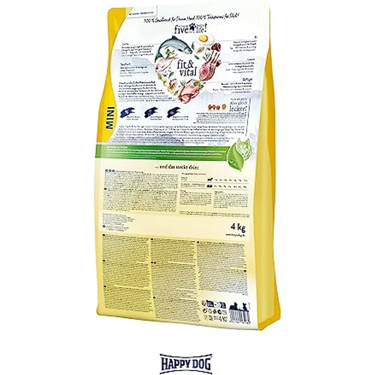 Happy Dog fit und vital Mini Light, Trockenfutter für Hunde bis 10 kg, reduzierte Fettgehalt, 800g – Bild 4