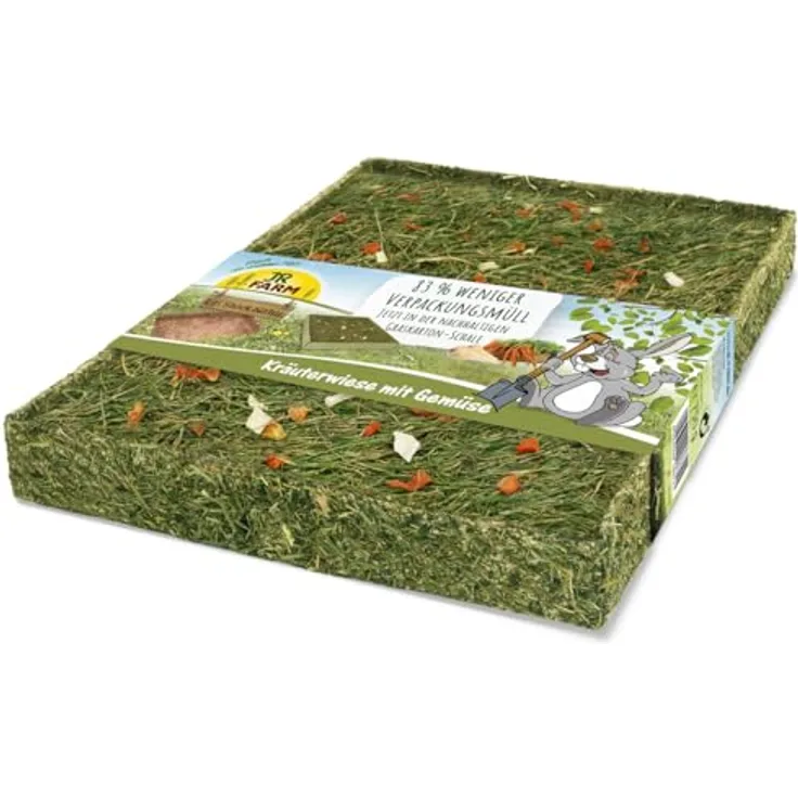 JR FARM ESN Kräuterwiese mit Gemüse, 750g, naturbelassenes Kleintierfutter für Nager