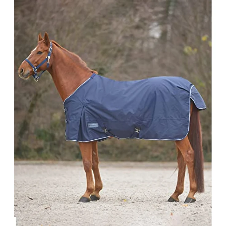 WALDHAUSEN Comfort Regendecke, wasserdicht und atmungsaktiv, Kreuzbegurtung, 155 cm, nachtblau – Bild 2