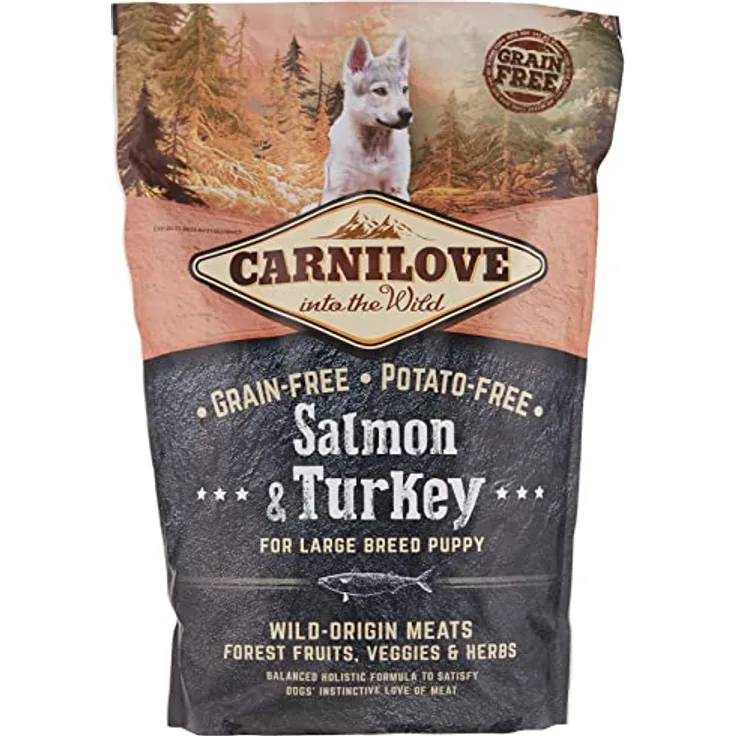 CARNILOVE Hund Carnilove Puppy Large, Trockenfutter mit Lachs und Truthahn, 1,5 kg