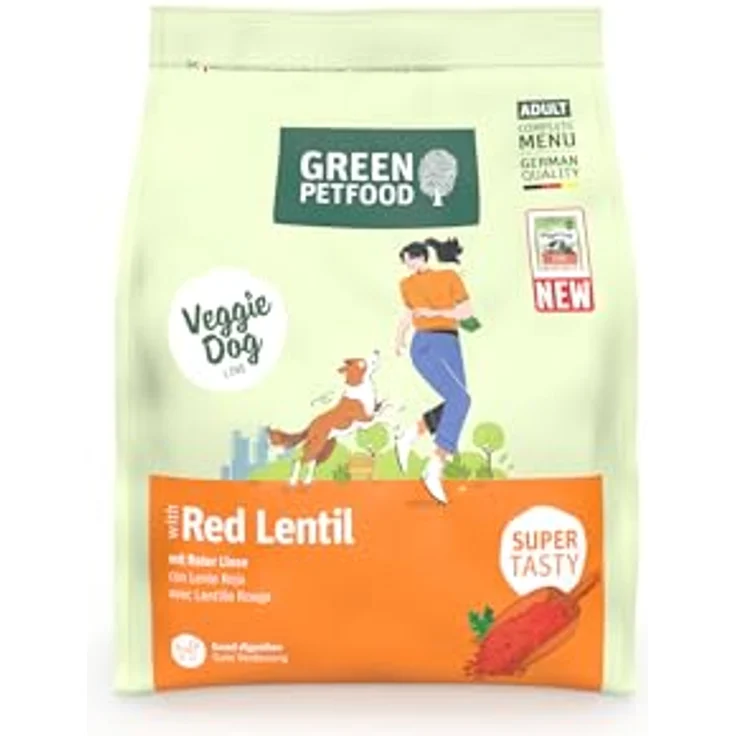 Green Petfood Red Lentil, Veganes Hunde-Trockenfutter mit roter Linse, 900 g – Bild 1