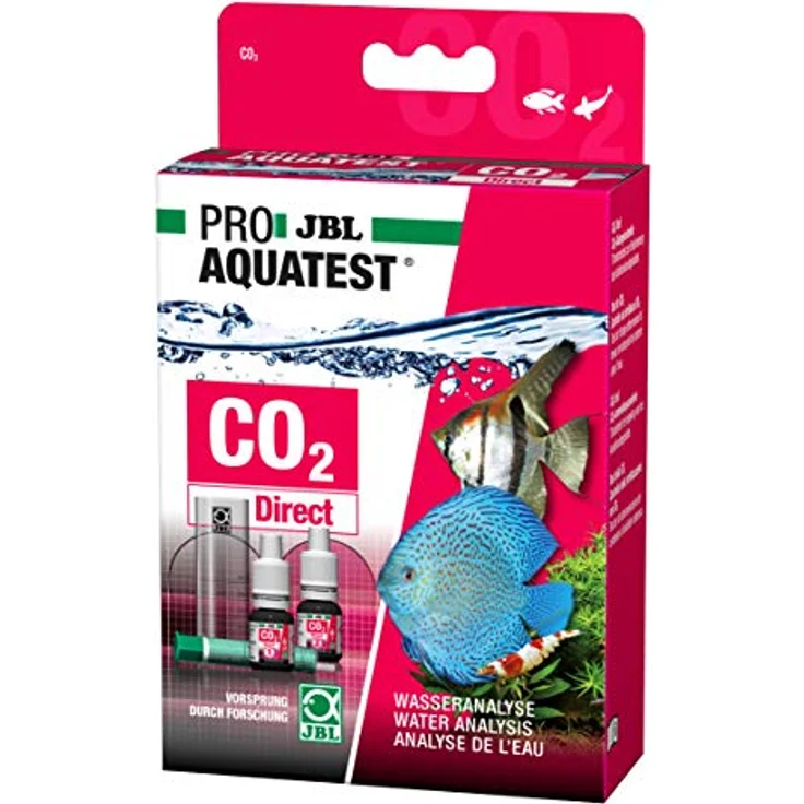 JBL Wassertest-Set ProAquaTest CO2 Direct, Komplettset für Süßwasser-Aquarien mit Reagenzien und Farbskala – Bild 1