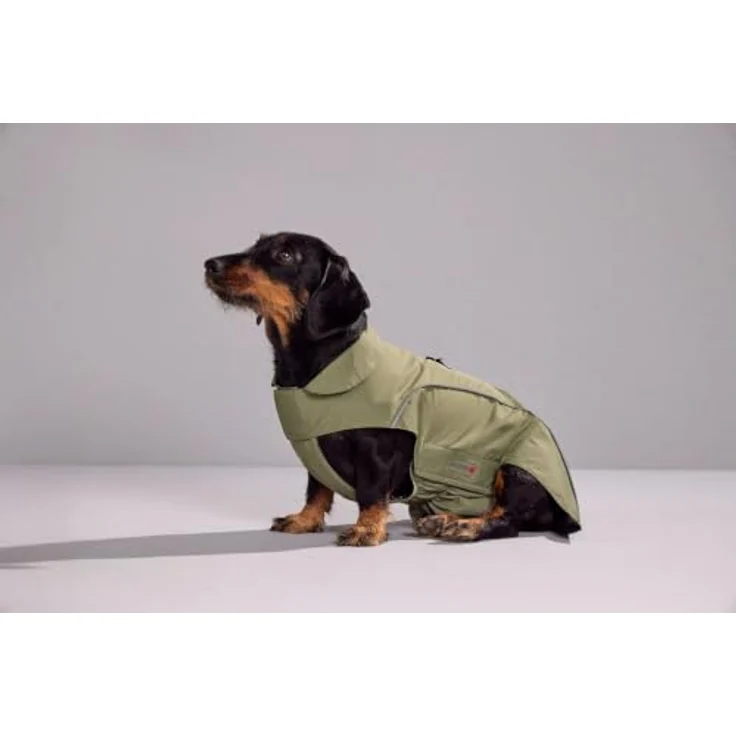 Wolters Regenjacke Easy Rain für Dackel, wasserdicht bis 10.000 mm, EcoElite-Imprägnierung, moosgrün – Bild 3