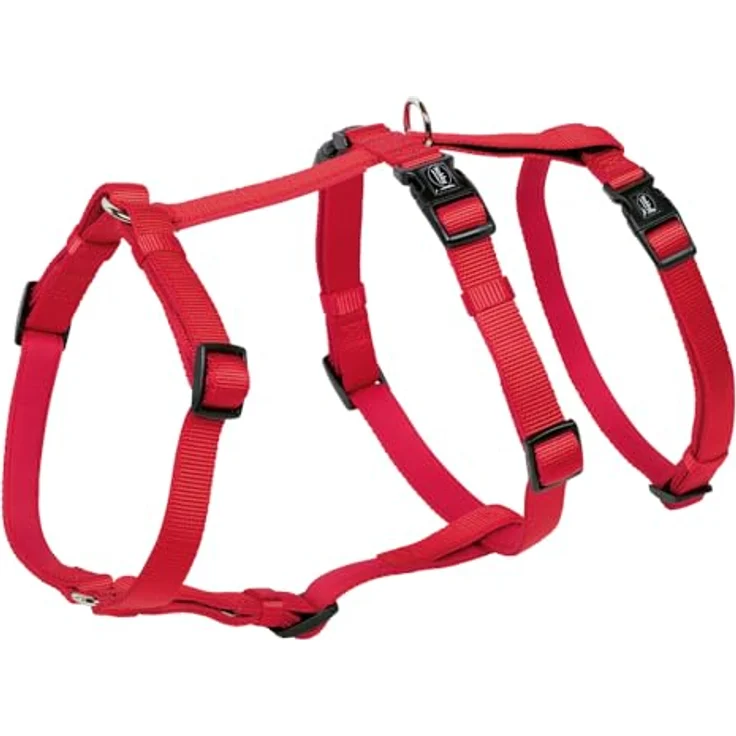 Nobby Turva Sicherheitsgeschirr Hundegeschirr Anti-Ausweichgeschirr Nylon Neopren (L-XL Kragen 48-67cm, Brust 75-100cm, Rot) – Bild 2