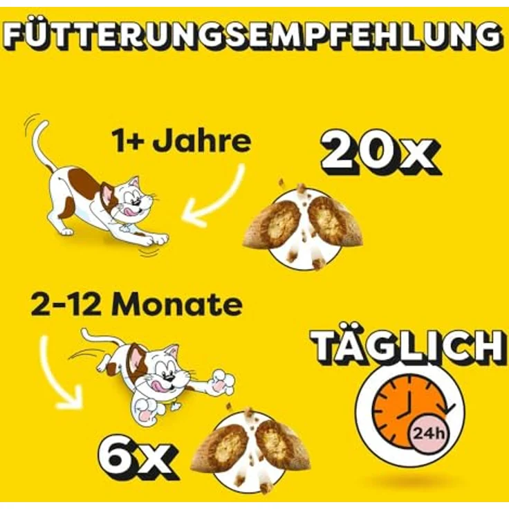 Dreamies Katzensnack mit Ente, 6 x 60g, ohne Farbstoffe, für alle Lebensphasen – Bild 4