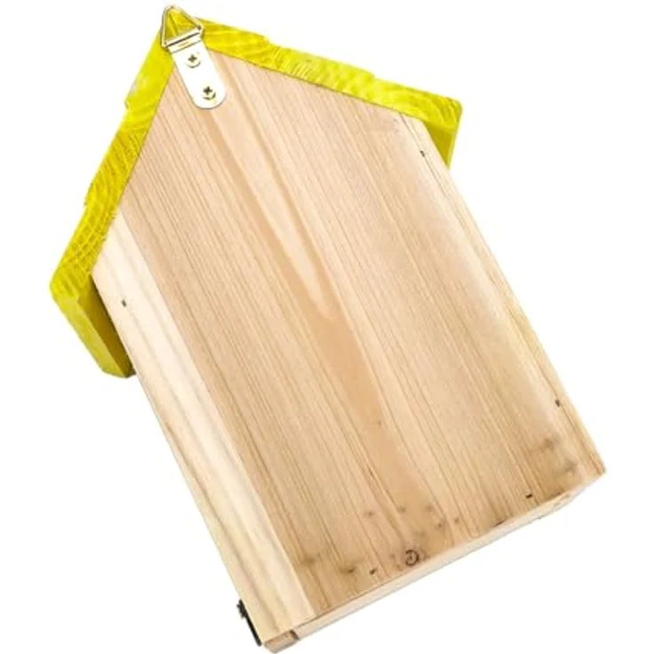 Bubble-Store Nistkasten Vogelhaus für Wildvögel, gelb mit Distelfink-Motiv, zum Hängen oder Stellen, FSC zertifiziertes Natur-Holz – Bild 4