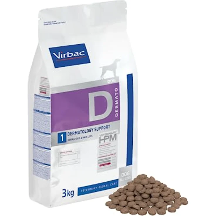 Virbac Veterinary HPM Vet Dermatology Trockenfutter für Hunde, 3 kg, speziell für die Hautgesundheit – Bild 1