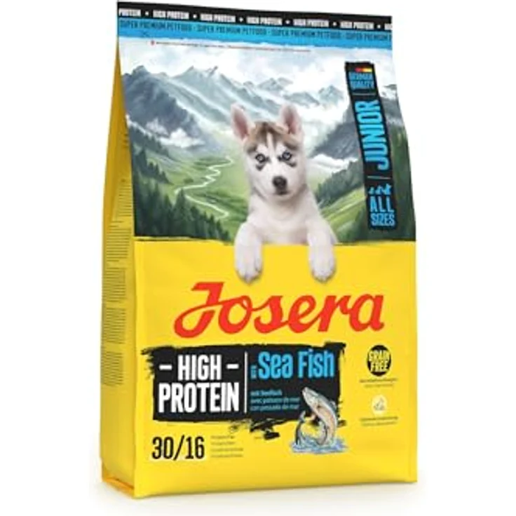 Josera High Protein Junior Sea Fish, getreidefreies Hunde-Trockenfutter für Welpen, 3 kg, hohe Proteine und Omega-Fettsäuren – Bild 3