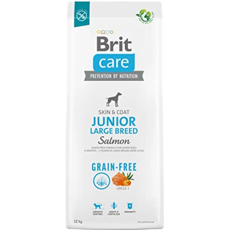 Brit Care Dog Grain Free Junior Large Lachs, 12 kg - Trockenfutter für große Welpen (3 Monate - 2 Jahre) – Bild 1