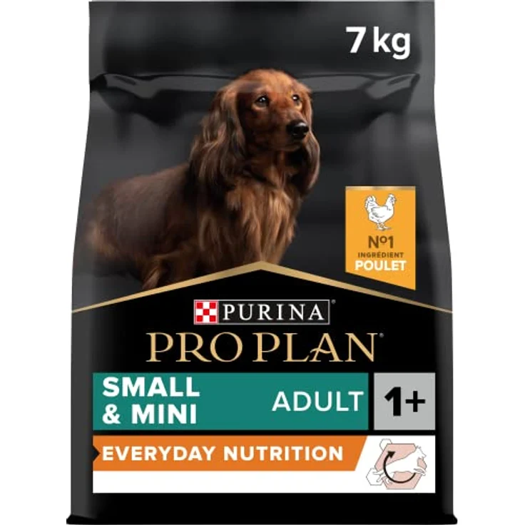 PURINA PRO PLAN Small & Mini Adult Everyday Nutrition, Trockenfutter für kleine Hunde, Sparpaket 2 x 7 kg, mit Huhn und Omega-3-Fettsäuren – Bild 1