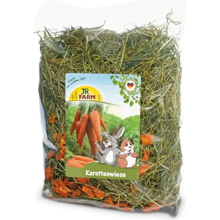 JR Farm Karottenwiese 500 g, Kleintierfutter mit hohen Rohfasergehalt zur Zahnabriebunterstützung und natürlicher Förderung der Vitalfunktionen