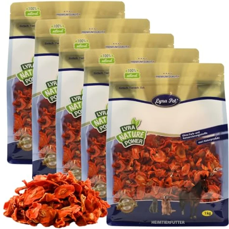 Lyra Pet® Karotten getrocknet 5 kg, reich an Beta-Carotin & Ballaststoffen, Einzelfutter für Vögel, Nager & Reptilien, nährstoffreiches & kalorienarmes Futter – Bild 1