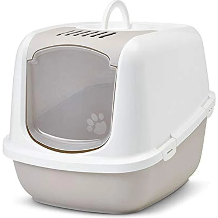 Nobby Katzentoilette NESTOR JUMBO 66,5 x 48,5 x 46,5 cm, mokka - weiß – Bild 2