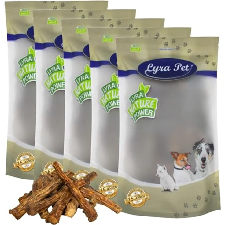 Lyra Pet® Ochsenschwanz Natur getrocknet, 5 kg Kausnack für Hunde, proteinreich und zahnreinigend – Bild 1