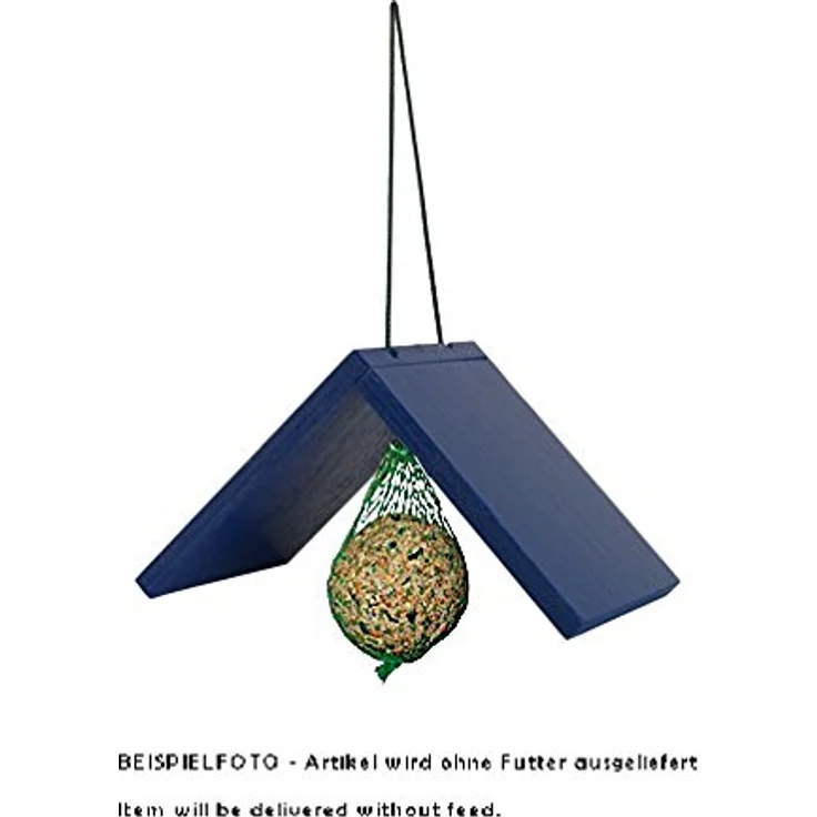 Erdtmanns 520024 Meisenknödeldach, praktischer Halter für Meisenknödel und Nussbeutel, blau – Bild 4