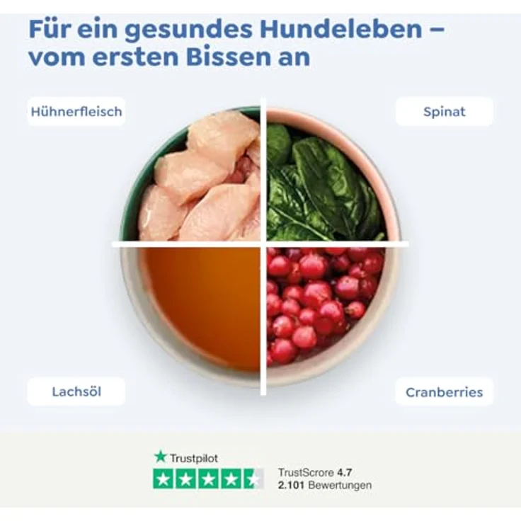 WOW Adult Huhn, Trockenfutter für Hunde, getreidefrei, 6 kg, reich an Omega-3 und -6 Fettsäuren, aus Österreich – Bild 4