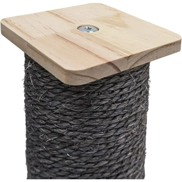 Eyepower Luca, 62cm Sisal Kratzsäule für Katzen mit stabiler Bambus Bodenplatte, ideal für kleine Räume – Bild 8