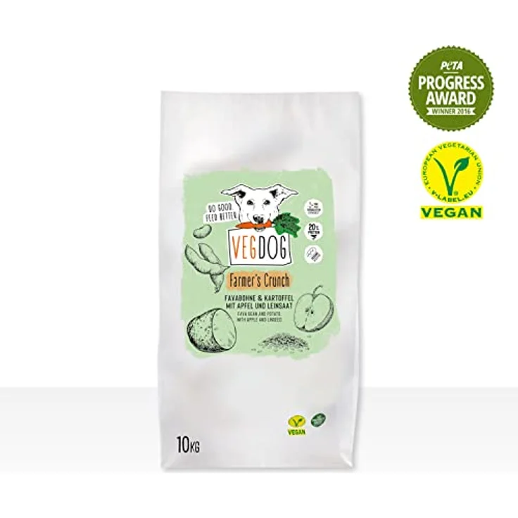 VEGDOG Farmer's Crunch, Veganes Hunde-Trockenfutter mit hochverdaulicher Rezeptur, 10 kg – Bild 7