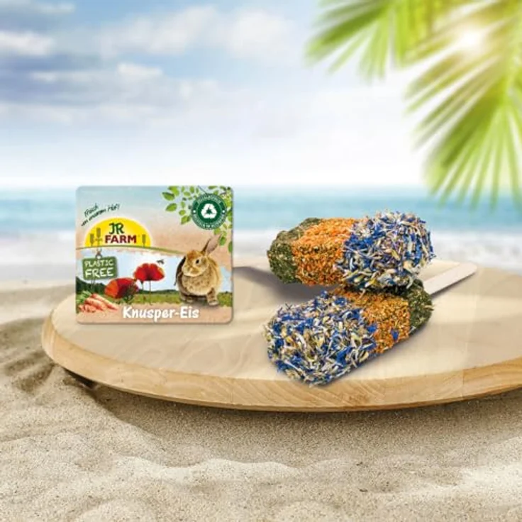 JR Farm PlasticFree Knusper-Eis, Nager- und Kaninchenfutter mit hohem Rohfaseranteil für Zahnabrieb und Verdauungsförderung, 45g – Bild 4