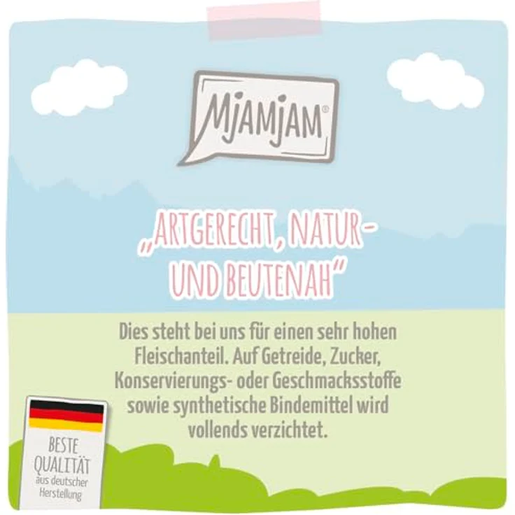 MjAMjAM Kitten Nassfutter, Premium Hühnchen mit Lachsöl, getreidefrei, 6er Pack (6 x 400 g), hoher Fleischanteil – Bild 2