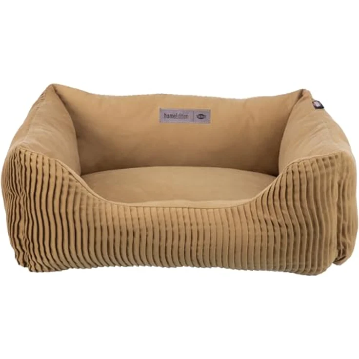 TRIXIE Tierbett Bett Marley ocker für Hunde, rutschfester Boden, waschbar, Canvas – Bild 2