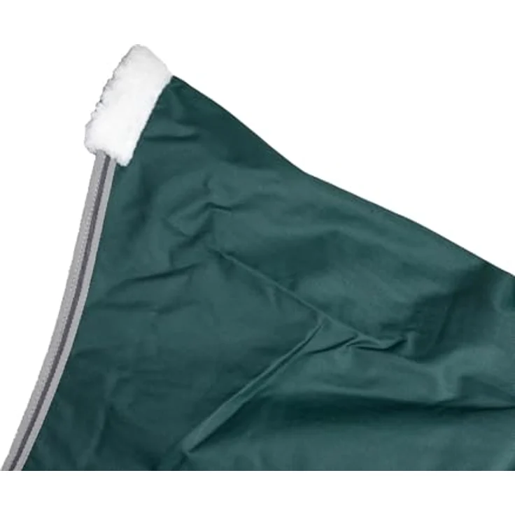RL24 Weidedecke High Neck Basicline 600D, wasserdichte Regendecke & Übergangsdecke für Pferde, Grün, Größe 85cm (300g/m² Füllung) mit Kreuzbegurtung und hohem Halsansatz – Bild 4