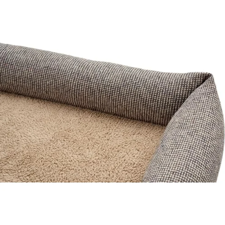 HUNTER orthopädisches Hundesofa TROSA, mit Memoryschaum aus recycelten Materialien, Bezug abnehmbar, Farbe: beige, Größe: M – Bild 5