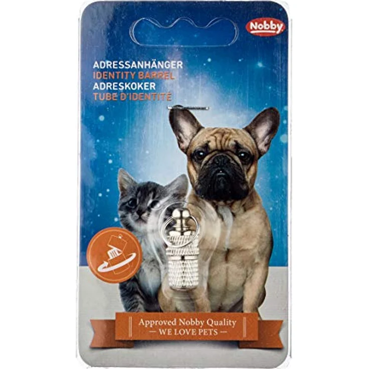 Nobby 79530 Adresshülse, chromfarben, 26 mm für Hundemarken – Bild 3