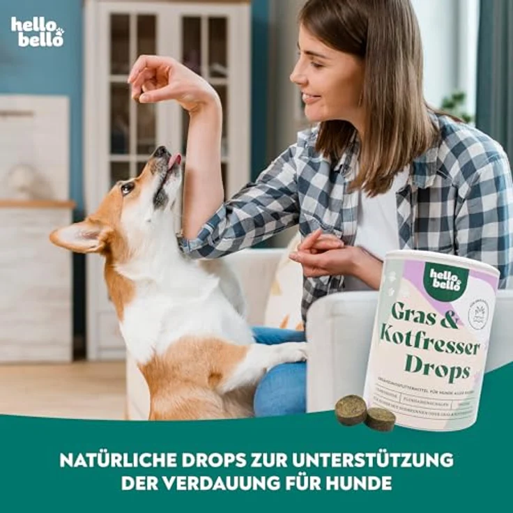 HELLOBELLO Kaltgepresste Ulmenrinde Drops für Hunde, natürliche Hilfe gegen Sodbrennen, 2x350g – Bild 2